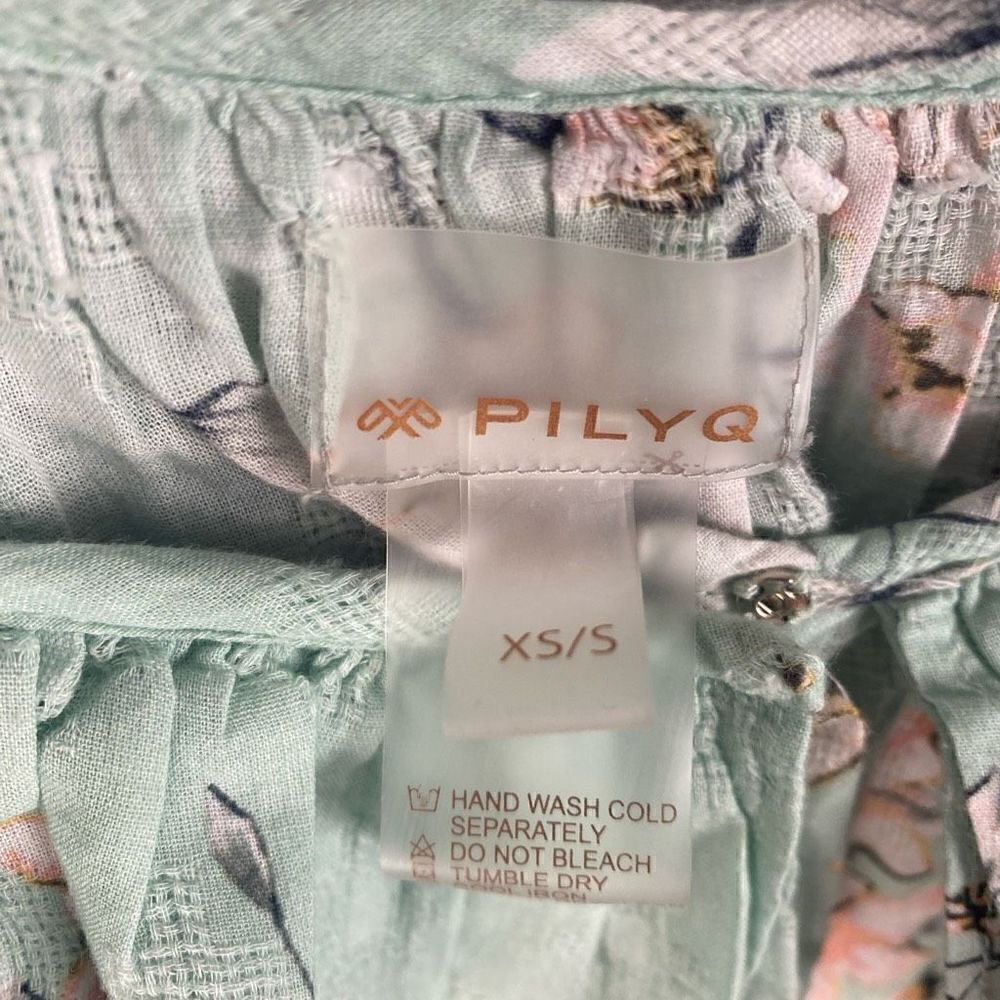 PilyQ Swim Cate Floral Print Ruffle Mini Dress In Posies - Picture 8 of 11